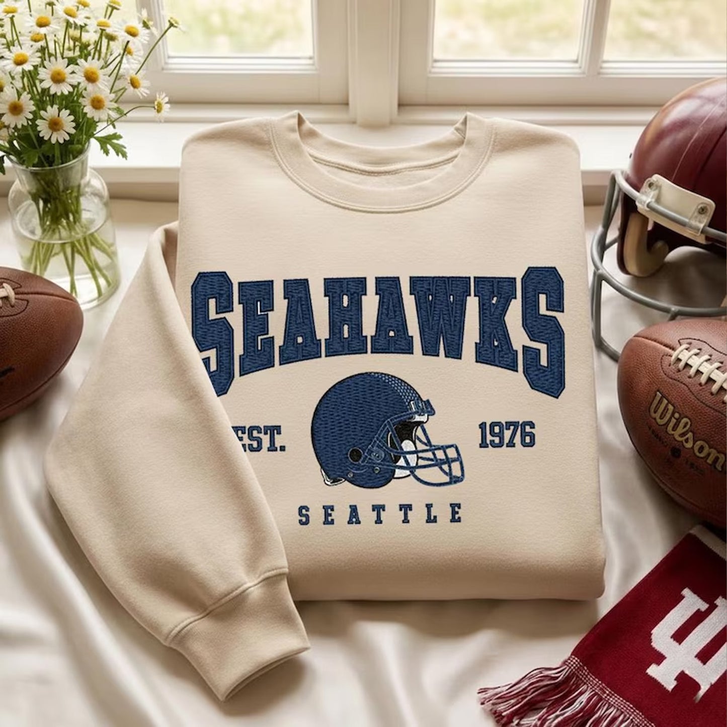 Vintage Seattle Seahawk Football Sweatshirt, Game Day Shirt, Seattle Team Football Shirt 684261 WFD