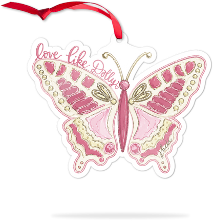 Dolly Parton Acrylic Ornament, Love Like Dolly Butterfly Christmas Ornament, Country Music Fan Gift 686190