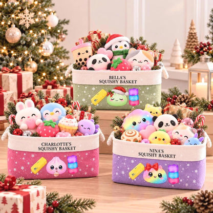 Personalized Squishy Dumpling Storage Basket, Custom Squishy Hunter Basket, Gift For Kid 686605 WFD