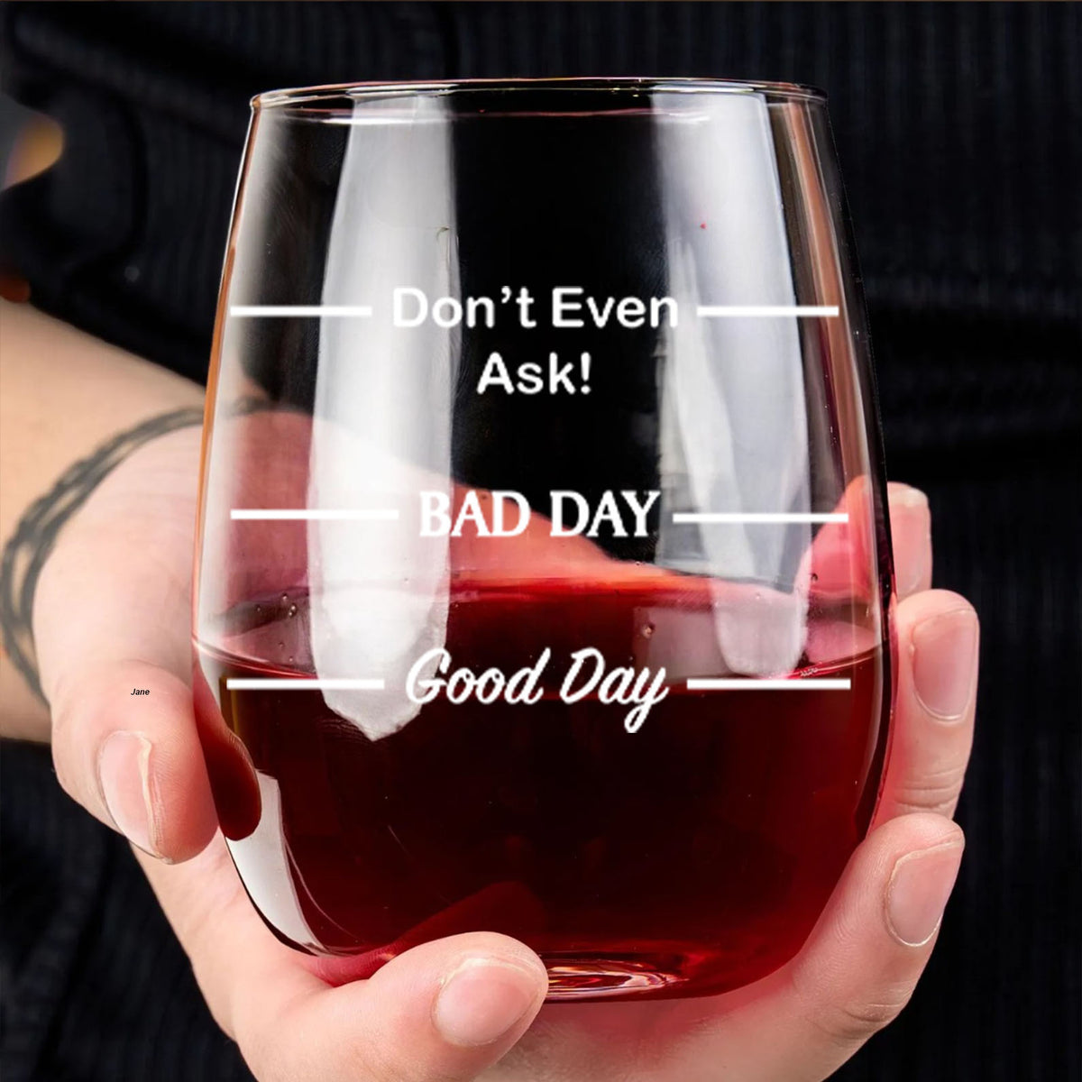 Personalized Registered Nurse Wine Glass | Custom Name Wine Glass| Funny “Good Day / Bad Day” Levels | Gift For Mom | Gift For Wife 682689