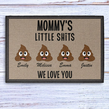 Mommy's Little Shits Personalized Doormats