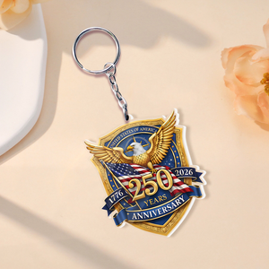USA 250 Years Anniversary Acrylic Keychain | 1776–2026 Eagle Keychain | Patriotic Gift 684518