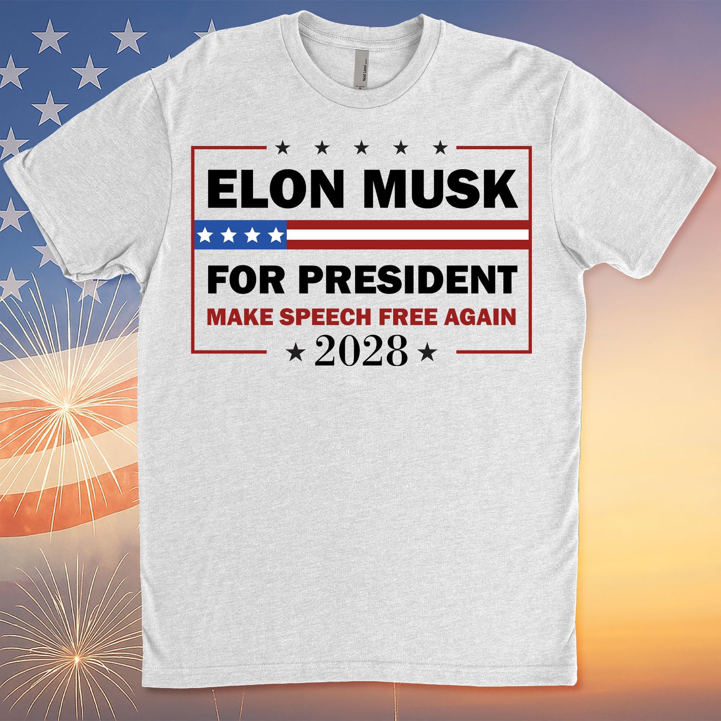 Elon Musk For President Shirt | New Anti Trump Anti MAGA Anti Democrat Shirt | Political Funny Satire USA T-Shirt for New Thinkers 682585