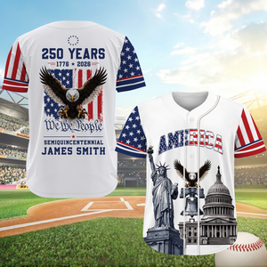 Personalized USA 250th Anniversary Baseball Jersey, 1776-2026 We The People Jersey, Patriotic 4th Of July Shirt 685247