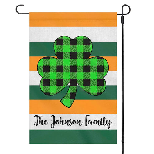 St Patricks Day Personalized Custom Garden Flag H139