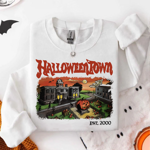 Personalized Halloween Town Retro Graphic Bright Shirt, Spooky Season Vintage Halloween Tee 685609
