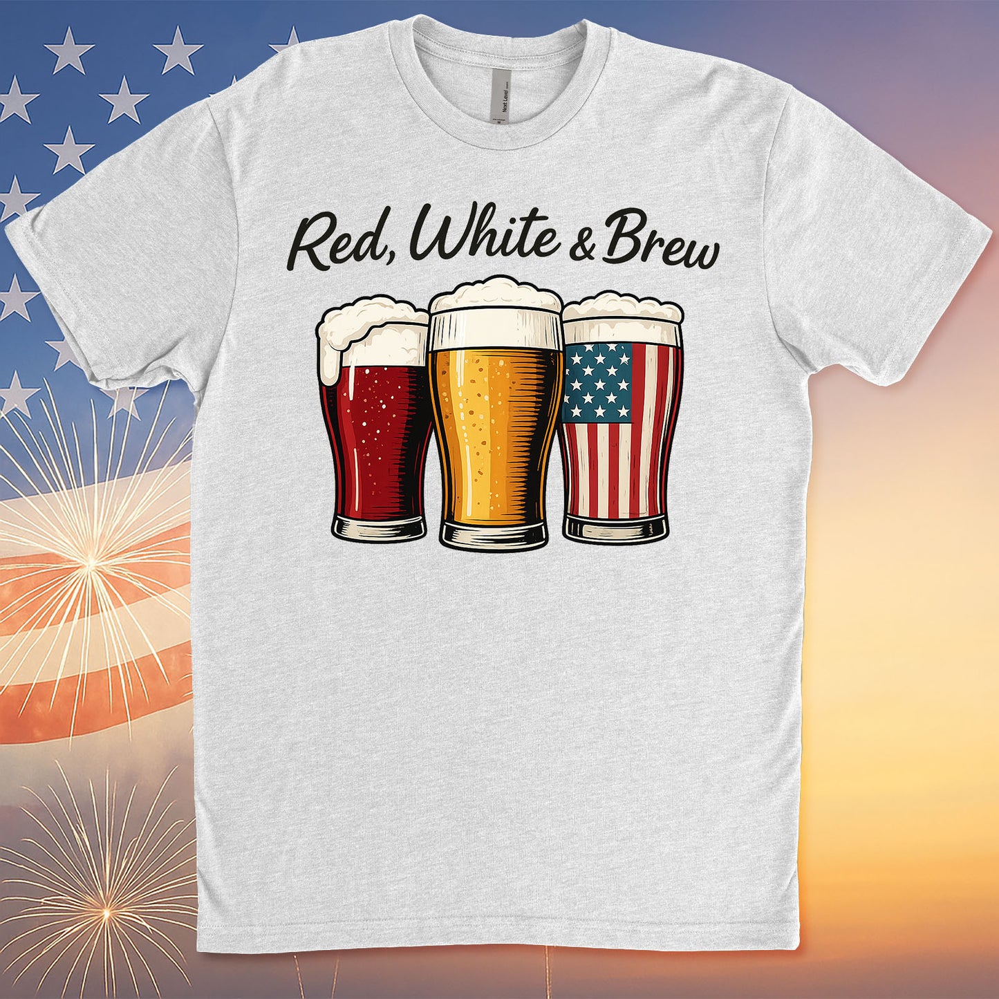 Red White And Brew Shirt | 4th Of July Beer T-Shirt | Patriotic Beer Tee | Independence Day Shirt 682329