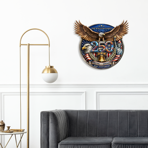 USA 250 Years Anniversary Metal Sign | Patriotic American Eagle Wall Decor 684717
