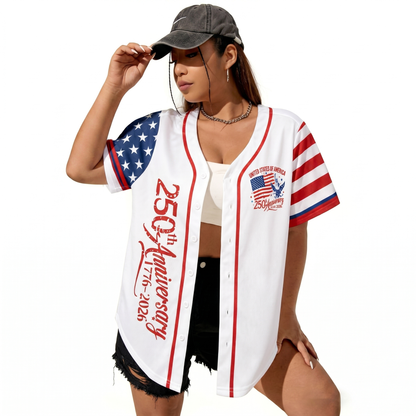 USA 250th Anniversary Baseball Jersey, Patriotic 4th Of July Tee, 1776-2026 Semiquincentennial Gift 685307