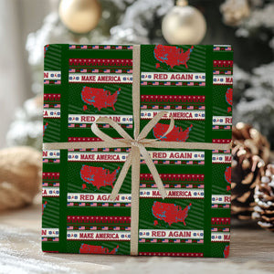 Make America Red Again Wrapping Paper, Trump 2024, Election Map 2024 Wrapping Paper 681817 - GOP