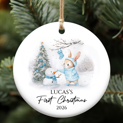 Personalized Baby’s First Christmas Ceramic Ornament, Custom Name Newborn Keepsake Gift 686379