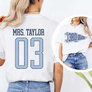 Custom Name Teacher Team Front & Back Shirt | Personalized Grade Level Team Tee | Back To School Gift 685484 WFD