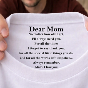 Custom Inside Neck Print Shirt, Personalized Gift For Mom, Hidden Message Shirt For Mother's Day 684664