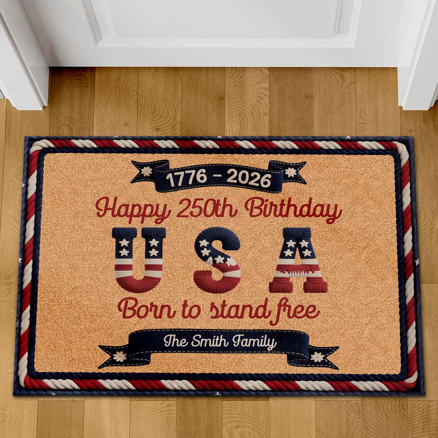 America 250 Years Anniversary Doormat | Patriotic 1776–2026 Semiquincentennial House Decor 684662
