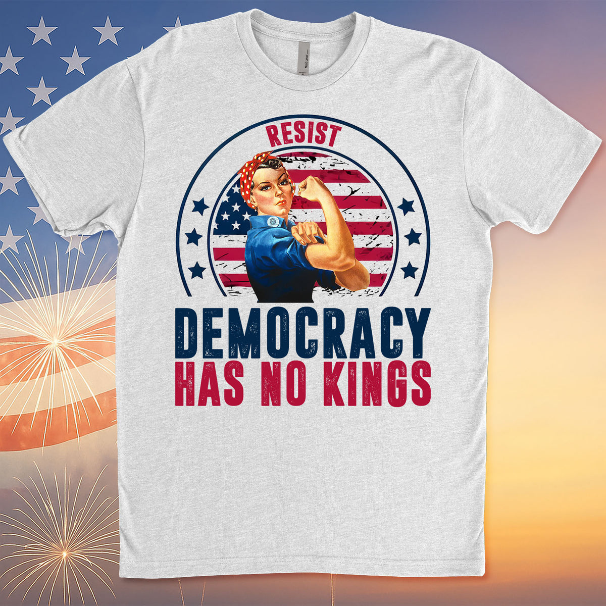 Resist Democracy Has No Kings Shirt | Anti-Trump Protest Shirt | Patriotic Democracy Shirt | No Kings in America Shirt 682476