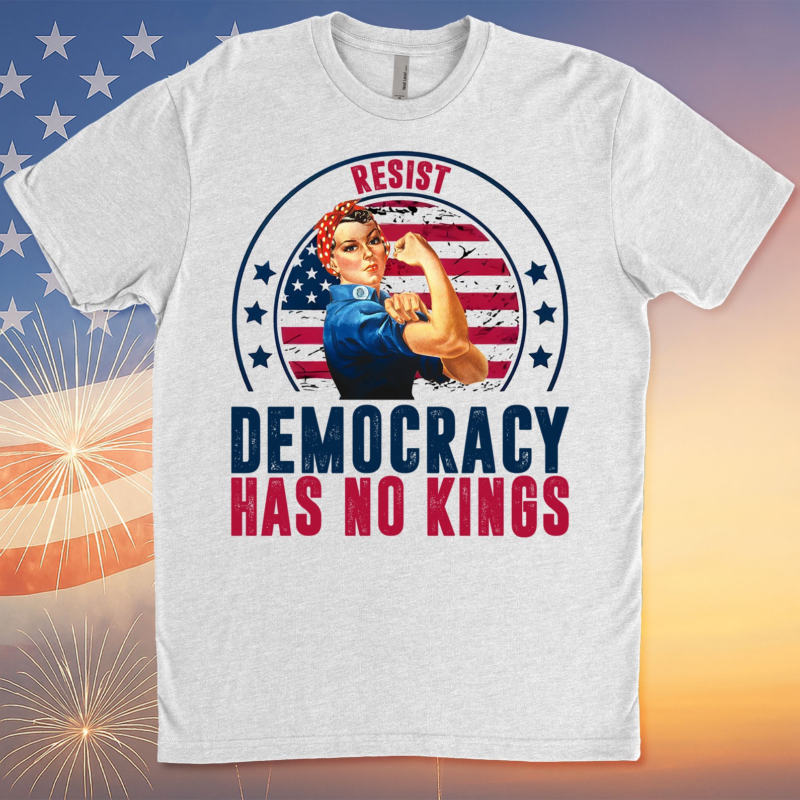 Resist Democracy Has No Kings Shirt | Anti-Trump Protest Shirt | Patriotic Democracy Shirt | No Kings in America Shirt 682476