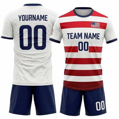 Personalized USA 2026 Soccer Jersey Set, Custom Name And Number America Shirt, Patriotic Soccer Uniform Kit 685387
