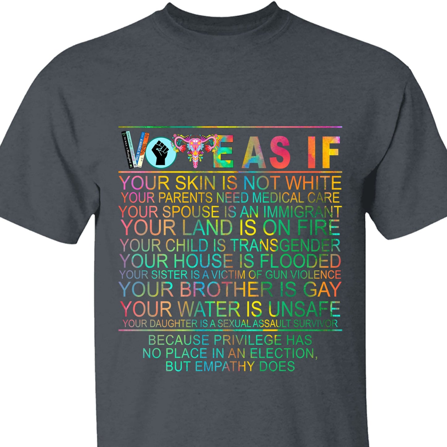 Vote as if Tshirt | Human Rights Shirt | LGBT Rights Gift | Womens Rights Shirt | Kamala Harris 2024 Shirt Dark T1540 - KH2