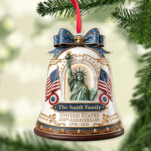 Personalized 250 Years Of America Acrylic Ornament | Custom Name 1776-2026 Liberty Bell Ornament | Patriotic American Keepsake 685749