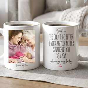 Personalized The Only Thing Better Than Being Your Mother Mug | New Mom Present White Mug Accent Mug | Gift For Daughter From Mom 684726