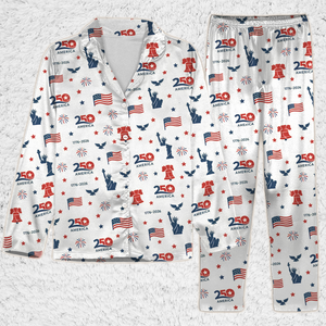 Patriotic USA 250th Anniversary Pajama Set, 1776-2026 American Christmas Sleepwear Gift 686219