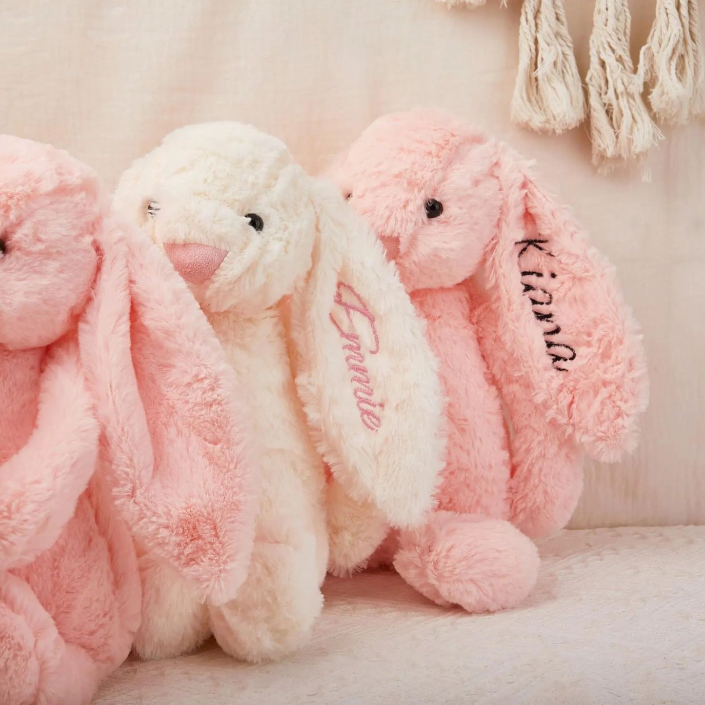 Personalized Embroidered Plush Bunny Rabbit Toy | Custom Name Bunny Toy | Easter Gift 684379