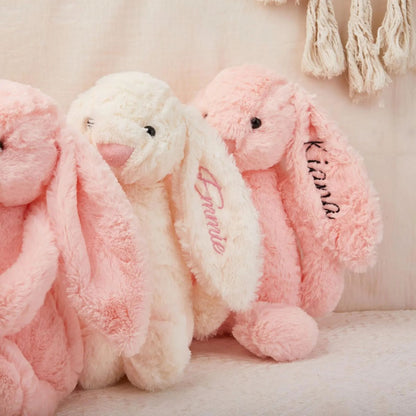 Personalized Embroidered Plush Bunny Rabbit Toy | Custom Name Bunny Toy | Easter Gift 684379
