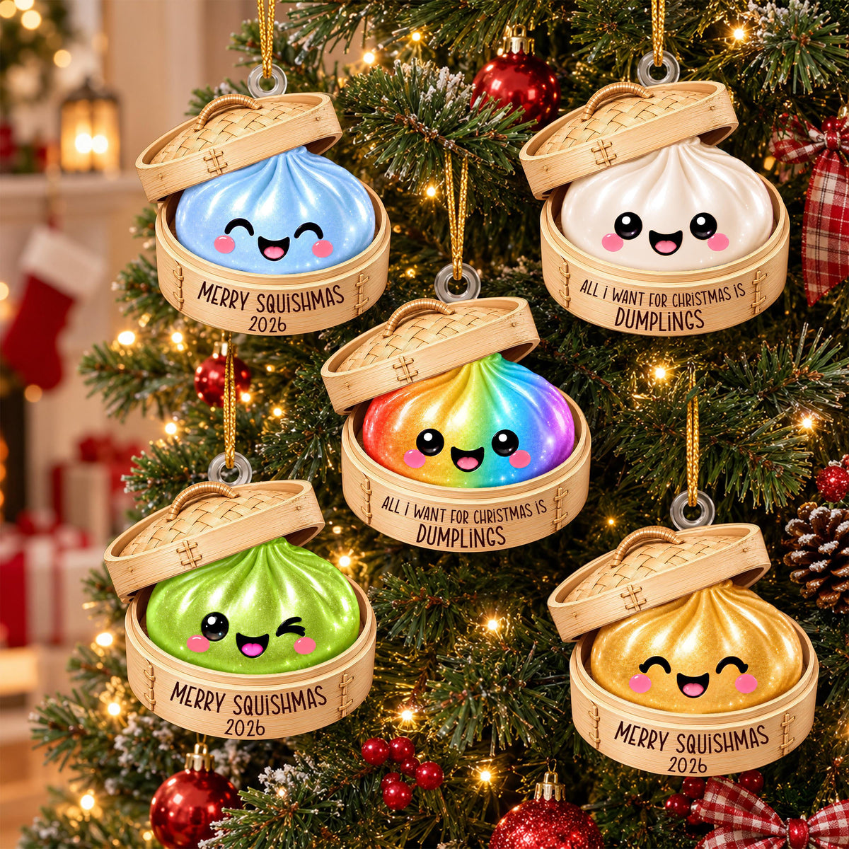 Personalized Merry Squishmas Acrylic Ornament, Custom Name & Year Christmas Keepsake Gift 686473 WFD