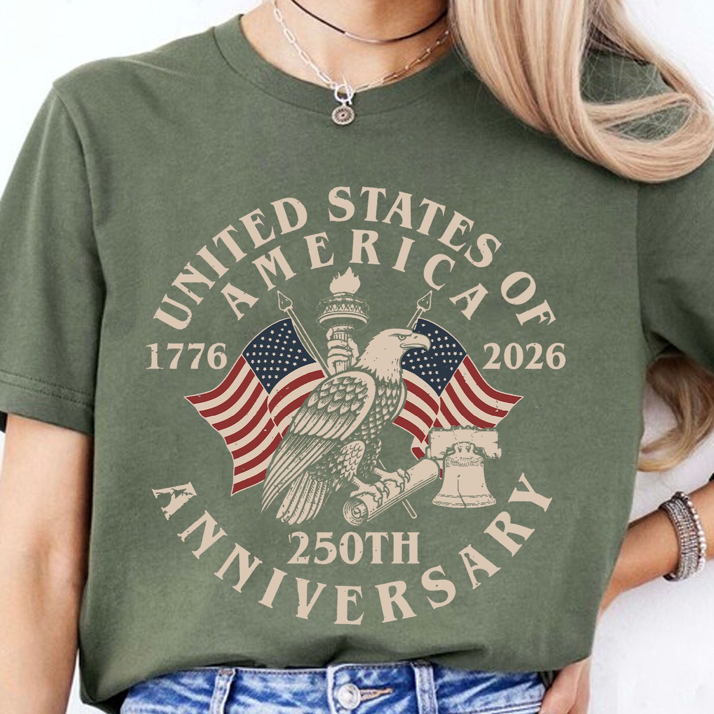 USA 250 Years Anniversary Shirt | Vintage USA Flag Tee | 4th Of July 1776-2026 T-Shirt 684326