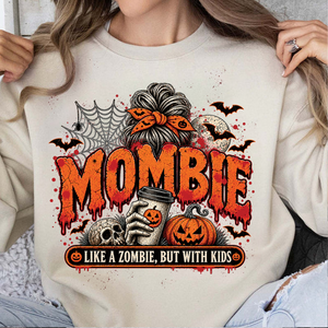 Like A Zombie But With Kids Bright Sweater | Spooky Mombie Tee | Vintage Halloween Shirt 686348