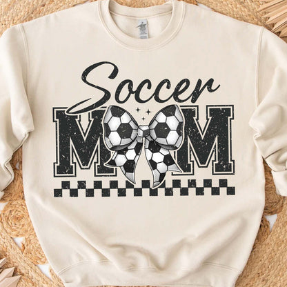 Retro Coquette Soccer Mom Sweatshirt – Game Day Mother's Day Gift For Sporty Mom, Stylish Game Day Apparel 682149