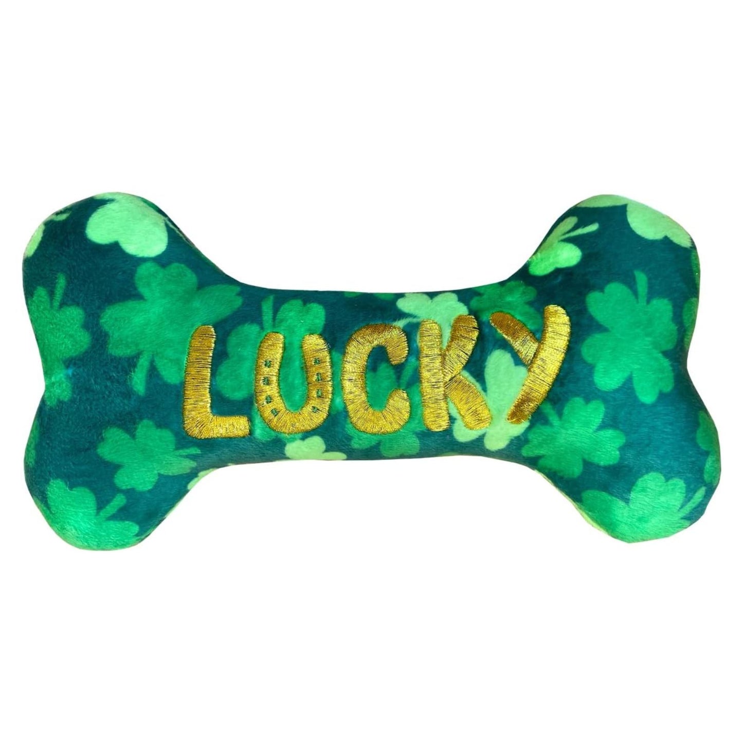 Lucky Charm Bone Dog Toy | St. Patrick's Day Dog Toy with Squeaker | Funny Dog Gift 684276