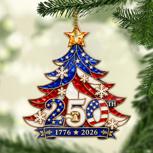 America 250th Anniversary Acrylic Ornament, 1776-2026 Patriotic Christmas Tree Decor 685934