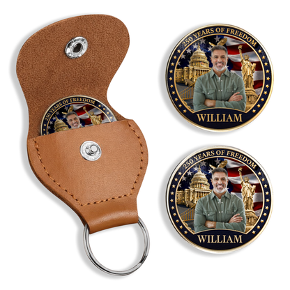 Personalized USA 250 Years Of Freedom Pocket Hug Coin | Patriotic Celebration 4th Of July Pocket Hug 685025
