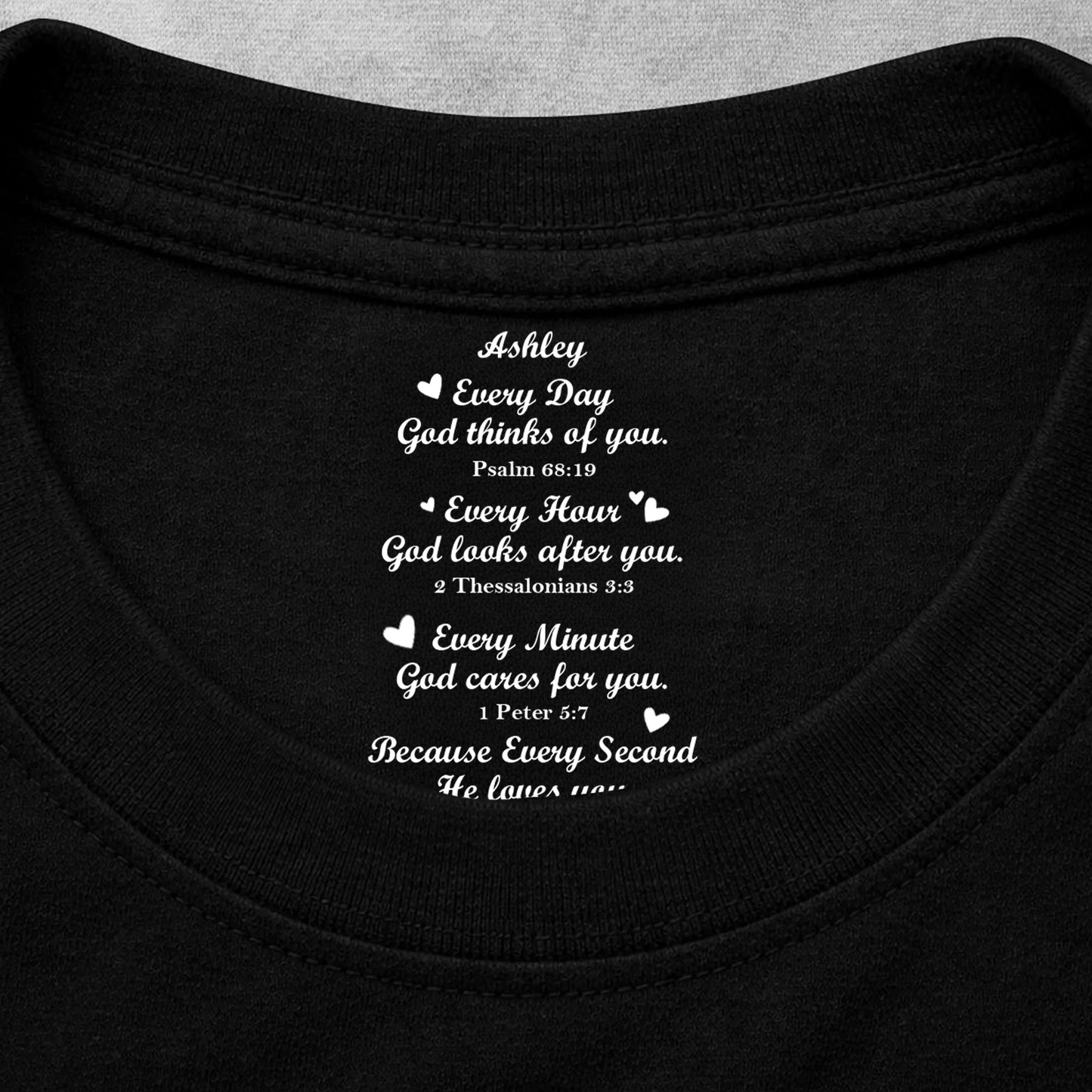 Custom Inside Neck Print Christian Shirt, Personalized Faith Shirt Gift For Family 684673