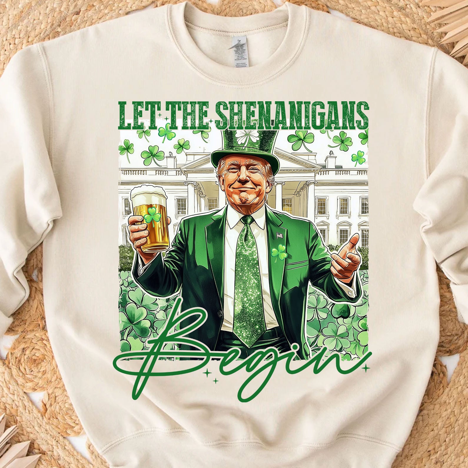 Let Shenanigans Begin Trump Shirt, Trump St Patricks Sweatshirt, St Patricks Trump Shirt 682045 - GOP