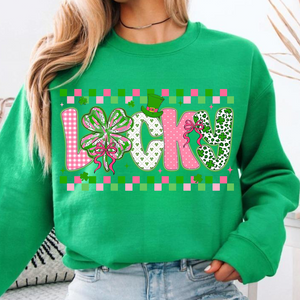 Lucky Checkered Brushstroke Shamrock Bright Shirt | Gift For St Patrick’s Day T-Shirt 684405