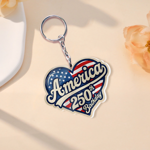 America 250 Years Anniversary Acrylic Keychain | 1776–2026 America 250 Celebration Gift 684517