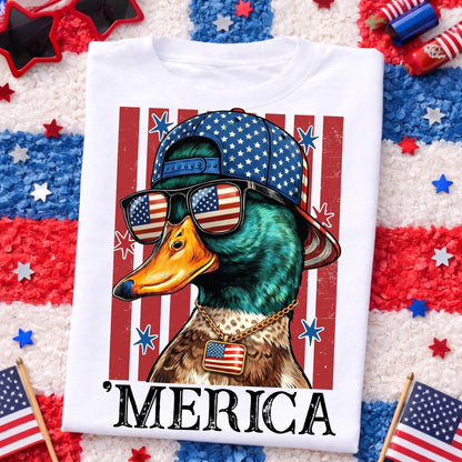 USA 250th Anniversary Kid Shirt, Funny Mallard Duck Boy Tee, Patriotic 4th Of July Shirt 685230