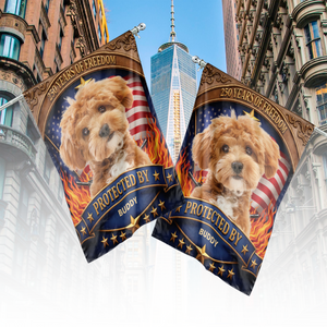 Custom Dog Photo America 250 Years Of Freedom Flag | Patriotic 4th Of July House Flag 684703