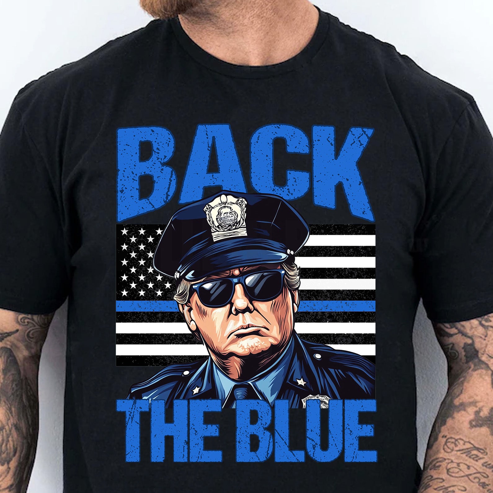 Trump Back The Blue Shirt, Police For Trump Shirt, Trump Cops Shirt, Republican Dark Shirt 681984 - GOP