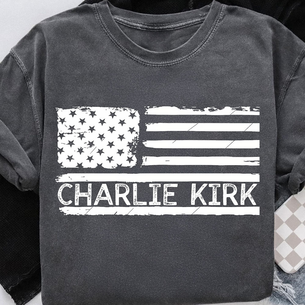 Patriotic Charlie Kirk Memorial Comfort Colors Shirt | RIP Charlie Kirk Tribute Tee | Human Rights T-Shirt 682896