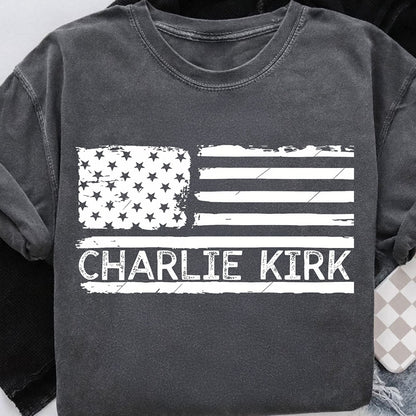 Patriotic Charlie Kirk Memorial Comfort Colors Shirt | RIP Charlie Kirk Tribute Tee | Human Rights T-Shirt 682896