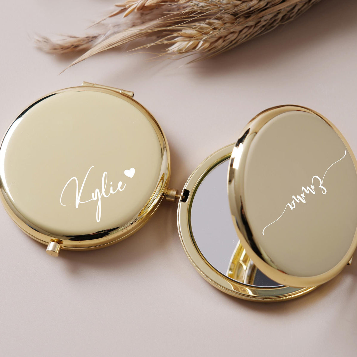 Custom Name Pocket Makeup Mirror | Elegant Bridal Shower Gift | Personalized Compact Mirror 686861 WFD