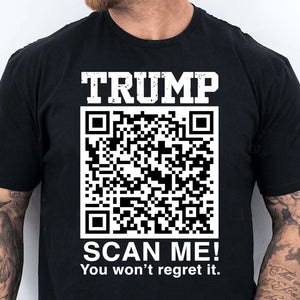 QR President Trump Dance Shirt, Scan Me You Won't Regret, Funny Qr Scan me, 45/47 Trump Dancing Code Shirt Dark 681887 - GOP