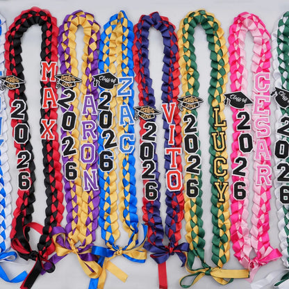 Class of 2026 Ribbon Lei | Personalized Graduation Lei | Custom Name Ribbon Lei 684889