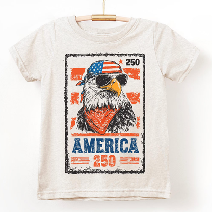 250th American Eagle Kid Shirt, Happy 250 Years Anniversary, 1776-2026 USA Patriotic Tee, 4th of July Shirts 685175 WFD