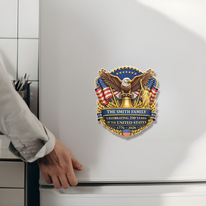 Personalized 250 Years Anniversary America Fridge Magnet | Patriotic 1776–2026 Semiquincentennial Decor 684570