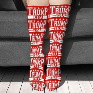 Red & White "Trump Era" Socks | Patriotic Political Supporter Apparel 686290