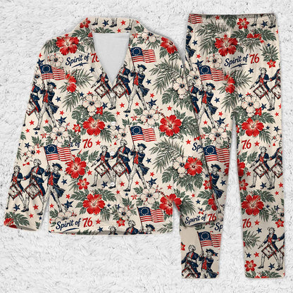 Patriotic USA 250th Anniversary Pajama Set, Spirit Of 76 Christmas Sleepwear Gift 685190